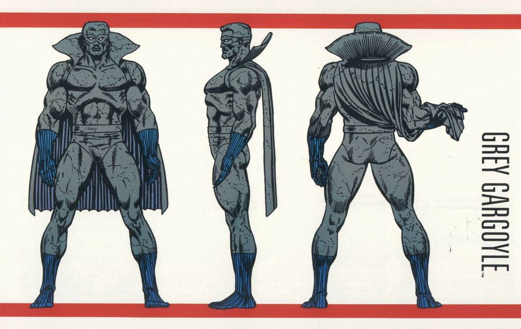 Открытки с Серой Горгульей суперзлодеем из комиксов Марвел. 