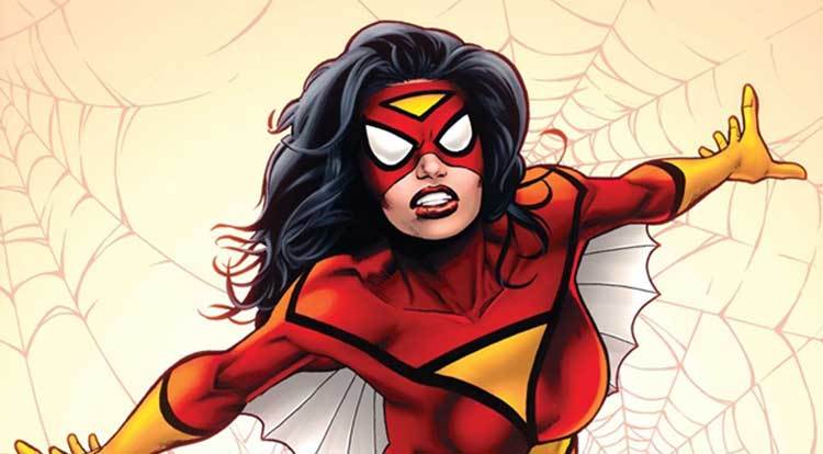 Открытки с Женщиной Пауком из комиксов Вселенной Марвел скачать.