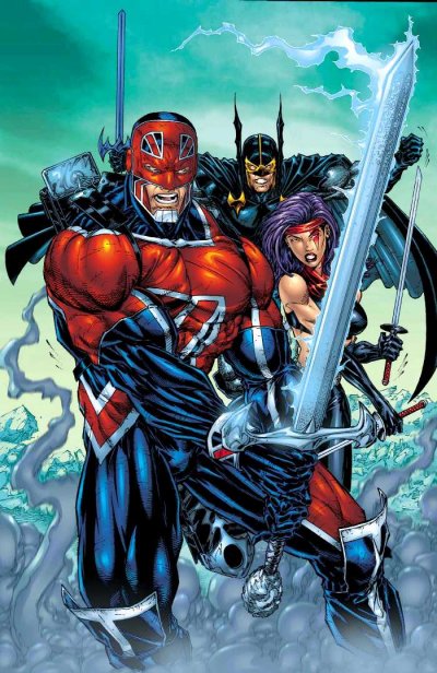 Открытки с Капитаном Британией из комиксов Марвел скачать.   