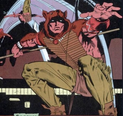 Открытки с Красным Волком индейцем супергероем из комиксов. 