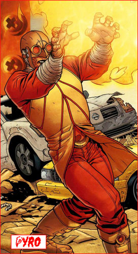 Открытки с Пиро по комиксам Марвел. Открытки с Пиро скачать.