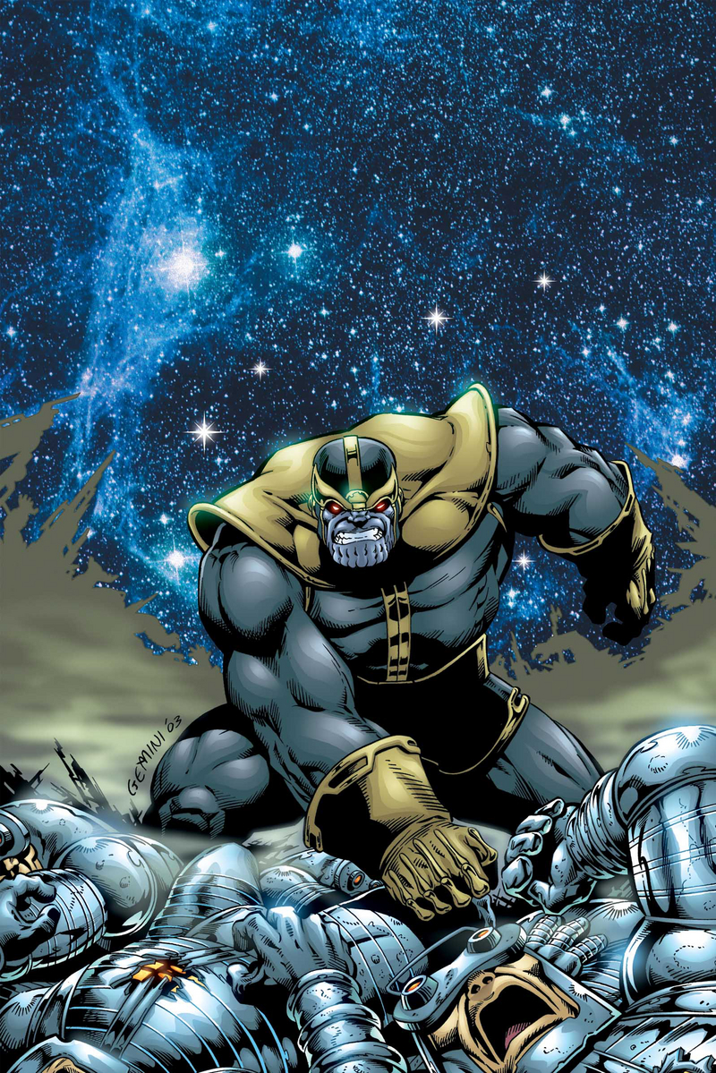 Открытки с Таносом суперзлодеем из комиксов Вселенной Марвел.