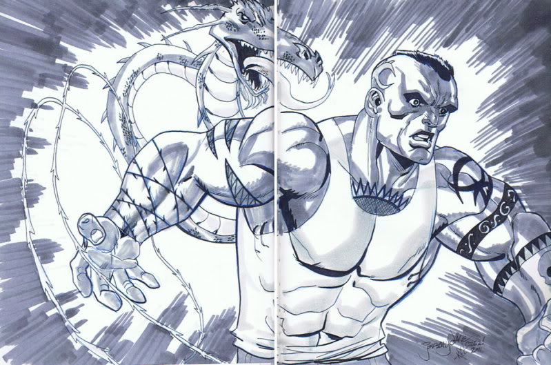 Открытки с Татуированным Человеком из комиксов скачать бесплатно.