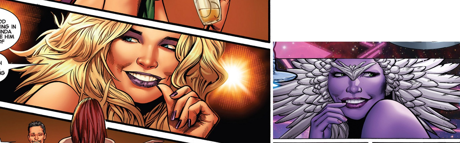 Открытки с Госпожой Любовью из комиксов Вселенной Марвел.    