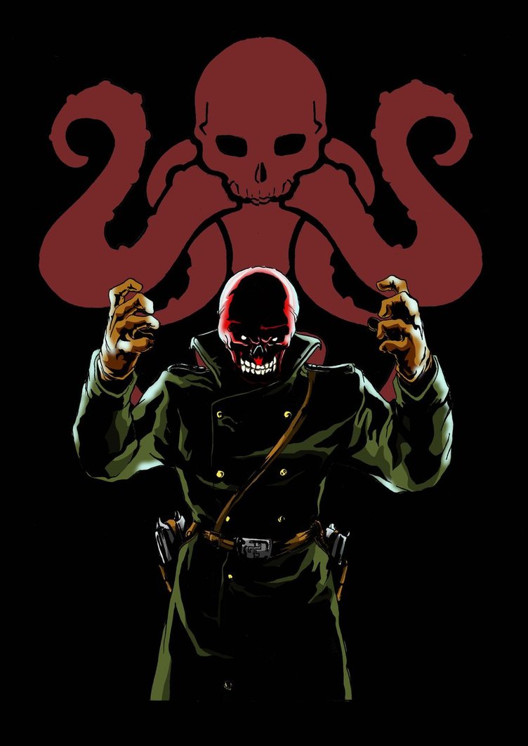 Открытки с Красным Черепом Иоганном Шмидтом из комиксов Марвел.