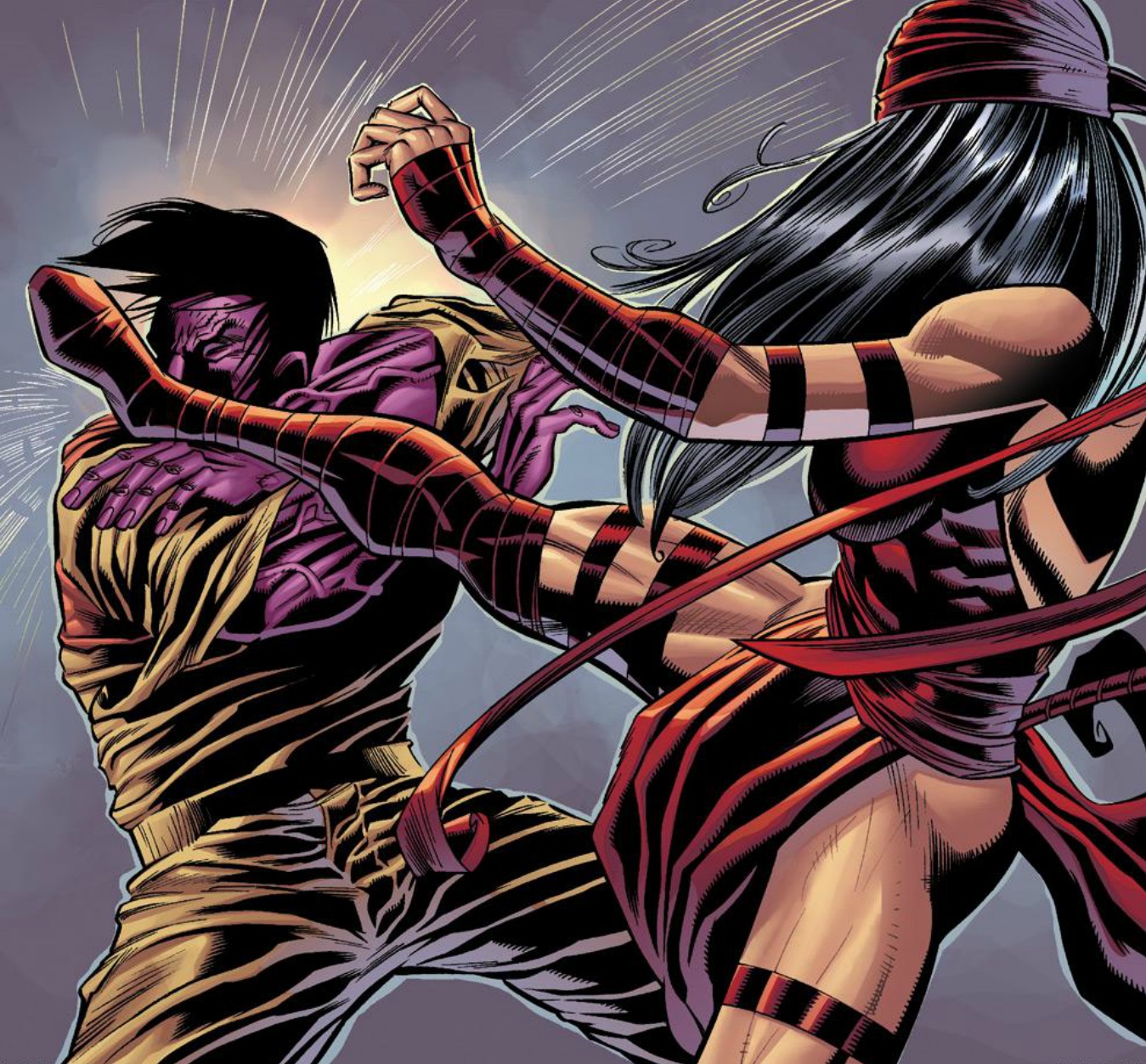 Открытки с Пурпурным Человеком злодеем из комиксов Марвел.  