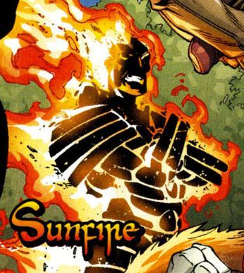 Открытки с Санфайером персонажем из комиксов Вселенной Марвел.