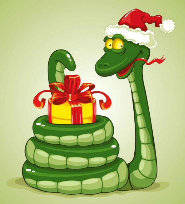 Открытки со змеями.