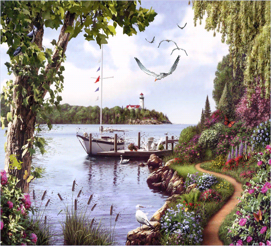 Открытки с рекой.