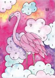 Открытки с фламинго Открытки с фламинго с анимациями. Открытки с фламинго скачать.