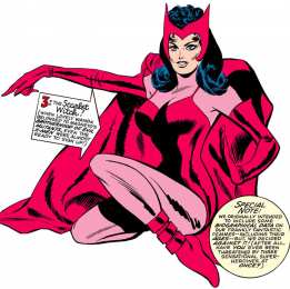 Открытки с Алой Ведьмой Открытки с Алой Ведьмой из комиксов Вселенной Марвел скачать.