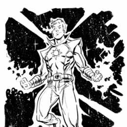 Открытки с Солнечным Мальчиком Открытки с Солнечным Мальчиком Санбоем из комиксов Марвел.  