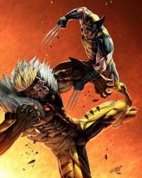 Открытки с Саблезубым Открытки с Саблезубым врагом росомахи из комиксов от Марвел.