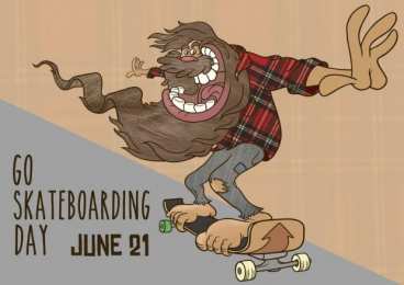 Открытки с Международным днём скейтбординга Открытки с Международным днём скейтбординга скачать бесплатно.