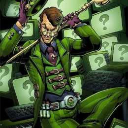 Открытки с Загадочником Открытки с Загадочником скачать бесплатно по комиксам о Бетмэне.