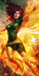 Открытки с Фениксом Открытки с Фениксом Джин Грей из комиксов про Людей Икс.    