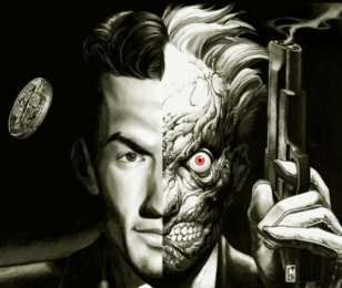 Открытки с Двуликим Открытки с Двуликим суперзлодеем из Вселенной комиксов ДС.   