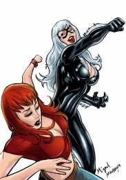 Открытки с Черной Кошкой Открытки с Черной Кошкой из Спайдермена по комиксам Марвел. 