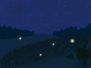 Открытки со светлячками  Открытки со светлячками с анимациями. Лесные светлячки открытки.