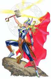 Открытки с Девушкой Тором Открытки с Девушкой Тором из комиксов Вселенной Марвел скачать.