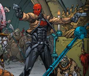 Открытки с Красным Колпаком Открытки с Красным Колпаком злодеем из комиксов ДС скачать бесплатно.