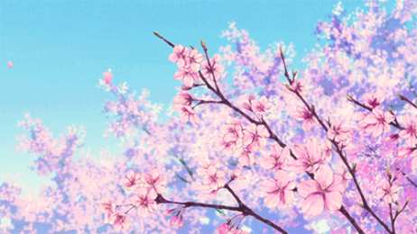 Открытки с сакурой  Открытки с сакурой gif. Дерево сакуры открытки скачать бесплатно.