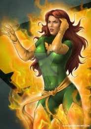 Открытки с Фениксом Открытки с Фениксом Джин Грей из комиксов про Людей Икс.    