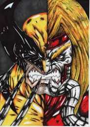 Открытки с Красным Омегой Открытки с Красным Омегой врагом Росомахи из комиксов Марвел.