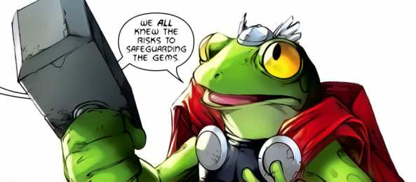 Открытки с Трогом Открытки с Трогом лягушкой супергероем из комиксов от Марвел.