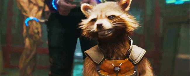 Открытки с Енотом Ракетой Открытки с Енотом Ракетой из Стражей Галактики скачать бесплатно.