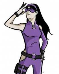 Открытки с соколиным Глазом Девушкой Открытки с соколиным Глазом Кейт Бишоп из комиксов Марвел.    