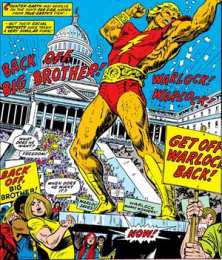 Открытки с Адамом Уорлоком Открытки с Адамом Уорлоком из комиксов Вселенной Марвел скачать.