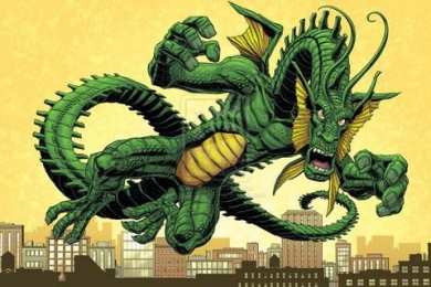 Открытки с Фин Фанг Фумом Открытки с Фин Фанг Фумом водным монстром из комиксов Марвел.