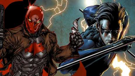 Открытки с Красным Колпаком Открытки с Красным Колпаком злодеем из комиксов ДС скачать бесплатно.