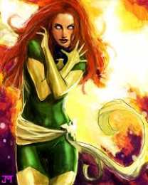 Открытки с Фениксом Открытки с Фениксом Джин Грей из комиксов про Людей Икс.    