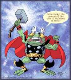 Открытки с Трогом Открытки с Трогом лягушкой супергероем из комиксов от Марвел.