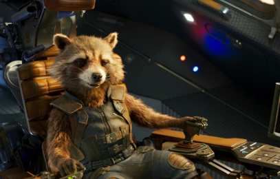 Открытки с Енотом Ракетой Открытки с Енотом Ракетой из Стражей Галактики скачать бесплатно.