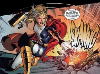 Открытки с Девушкой Тором Открытки с Девушкой Тором из комиксов Вселенной Марвел скачать.