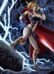 Открытки с Девушкой Тором Открытки с Девушкой Тором из комиксов Вселенной Марвел скачать.