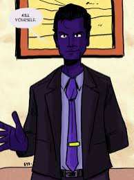 Открытки с Пурпурным Человеком Открытки с Пурпурным Человеком злодеем из комиксов Марвел.  