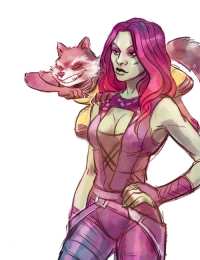 Открытки с Гаморой  Открытки с Гаморой из Стражей Галактики скачать бесплатно.    