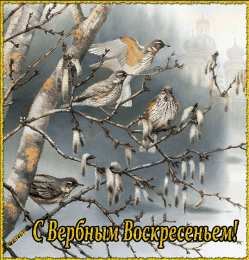 Открытки с Вербным Воскресеньем Скачать бесплатные анимационные открытки с Вербным Воскресеньем.