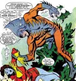 Открытки с Тигровой Акулой Открытки с Тигровой Акулой страшным злодеем из комиксов Марвел.