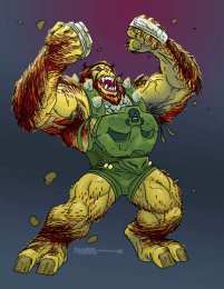 Открытки с Уликом Открытки со зверем из комиксов Вселенной Марвел Уликом скачать.