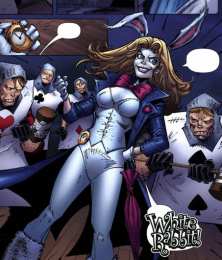 Открытки с Белым Кроликом Открытки со злодейкой из Вселенной комиксов ДС ко Белым Кроликом.