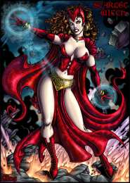 Открытки с Алой Ведьмой Открытки с Алой Ведьмой из комиксов Вселенной Марвел скачать.