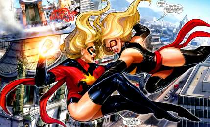 Открытки с Мисс Марвел Открытки с Мисс Марвел скачать бесплатно по комиксам Марвел.