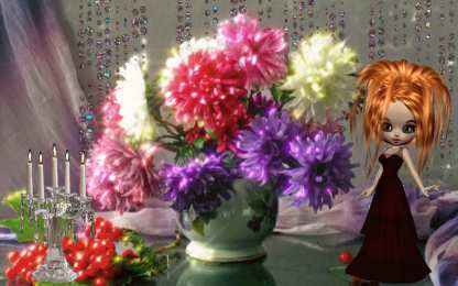 Открытки с астрами  Открытки с астрами скачать бесплатно. Открытки с астрами онлайн.