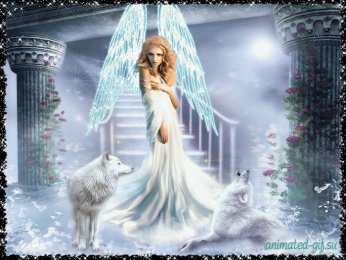 Открытки с волками Анимационные открытки с волками. Скачать открытки с волками gif.