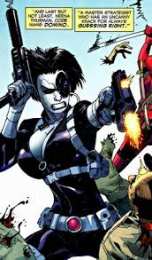 Открытки с Домино Открытки с Домино из комиксов Вселенной Марвел скачать бесплатно.